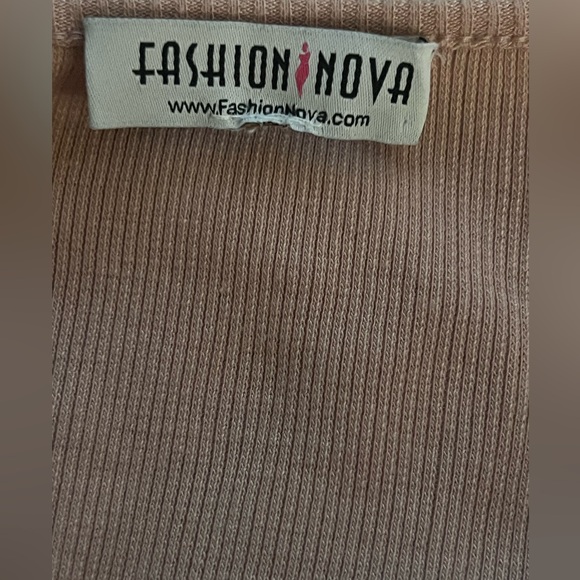 Fashion Nova Mauve Ribbed Button Midi Vintage Jams Dress Long Sleeve Bodycon - Picture 7 of 7